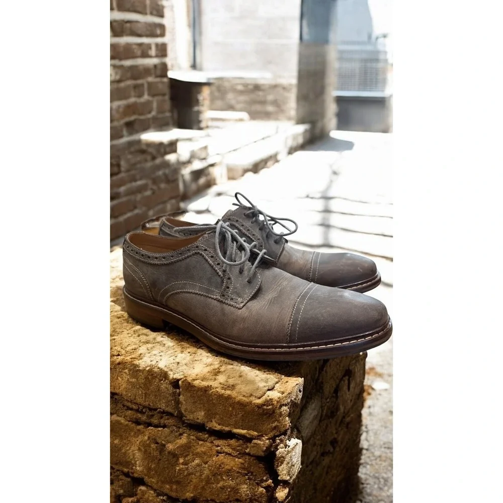Cole Haan Men's Oxfords Driftwood Cap Toe Leather Dress PreppyComfort ‎ Shoes 10